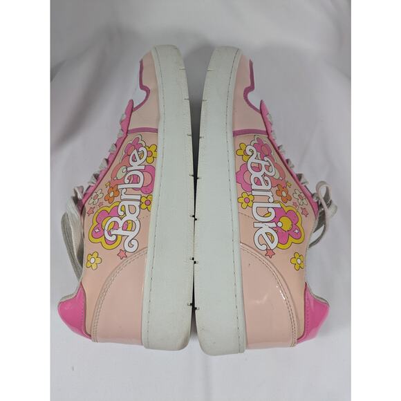 Mattel Barbie Women's Sneakers Retro Floral Pink and White‎ Size 10 - Picture 6 of 10
